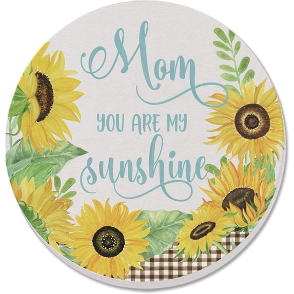 Absorbent Stone Beverage Coasters - Set of 4 - Mom Sunshine