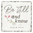 thumbnail image 1 of Absorbent Stone Tumbled Tile Coasters, Be Still & Know, Set of 4, 1 of 2