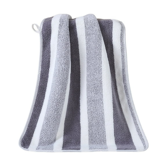 Absorbent Striped Towel for Face Bath and Hair, with Soft Edges, Suitable for Men and Women, 29.5x13.77 inch