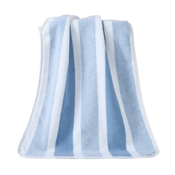 Absorbent Striped Towel for Face Bath and Hair, with Soft Edges, Suitable for Men and Women, 29.5x13.77 inch