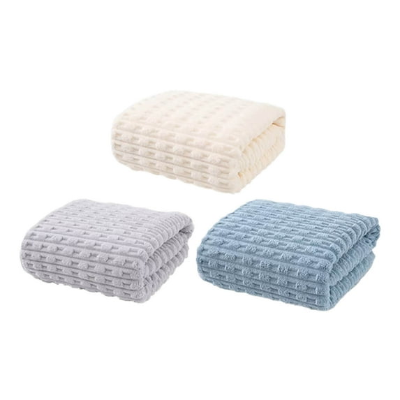 Absorbent Velvet towel Set, Colorful Striped Face Wash towels, Soft Household Gift towels for Children, Multi-Purpose Bath and Spa towels, 3 Pack