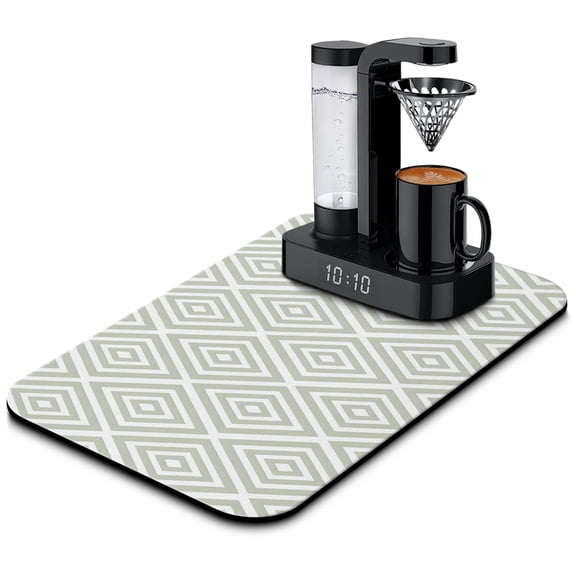 Absorbent and Durable Coffee Drying Mat XL, 19.5x12in Made from Diatom Mud, Ideal for Drying Dishes, Utensils, Pots and Pans in Kitchen