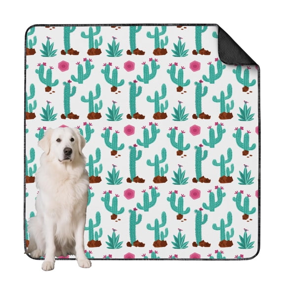 Absorbent and Washable Pad for Dogs, Non-Slip Floor Mat Ideal for Puppy Training Indoors (Plant patterns, 72"x72")
