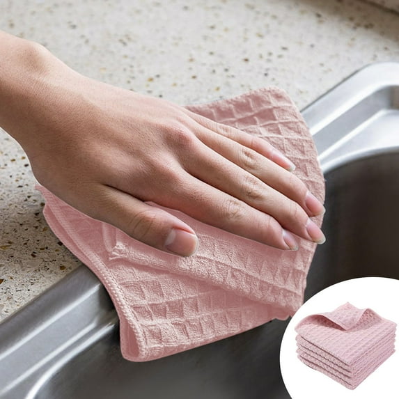 Absorbent kitchen dishcloths, lint-free cleaning rags for stain removal and drying