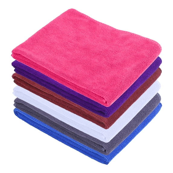 Absorbent towels, Multi-Purpose Cleaning towels, Thickened Soft Dry Hair towels 6-Pack, Quick-Drying, Durable, Suitable for Face Bath Kitchen Car Cleaning