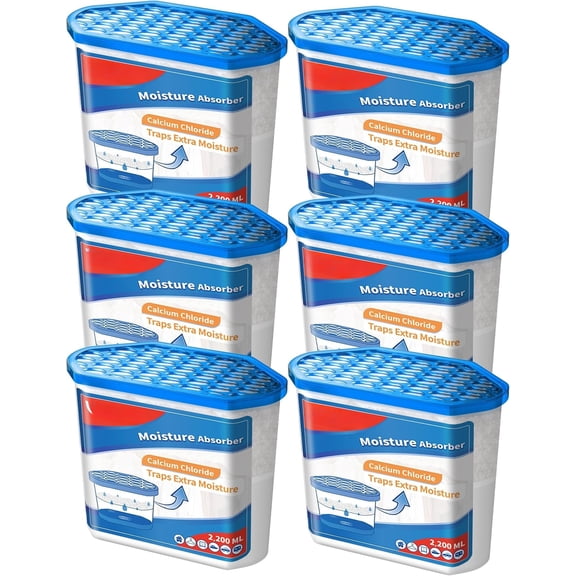 Absorbers 6 , Portable Humidity Absorber Boxes for Your Bathroom, Closet & , Dehumidifier with  , 32.0 Oz