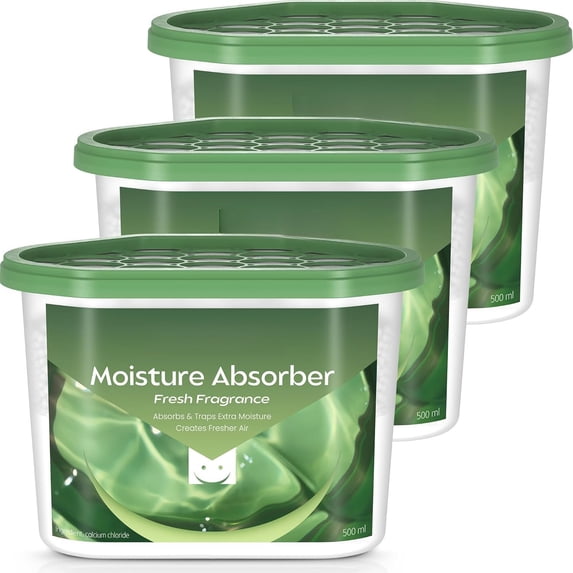 Absorbers, Efficient Scent Humidity Absorber & Odor Eliminator Boxes, Refillable Dehumidifier for Closet, Bathroom, Basement& RV, 3 Pack