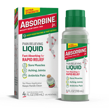 Absorbine Jr. Extra Strength Pain Relief for Body Aches & Pains, 4 oz