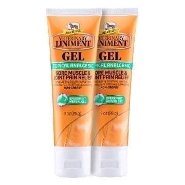 Absorbine Veterinary Liniment Gel, Topical Menthol Analgesic Rub for Sore Muscle, Joint & Arthritis Pain Relief  3oz