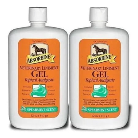 Absorbine Veterinary Liniment Gel for Horses 12 oz. 2-Pack