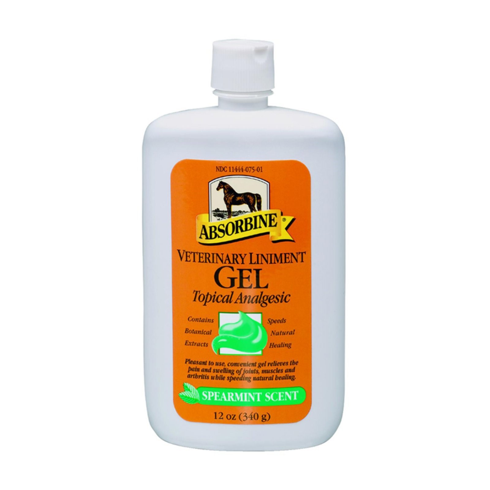 Absorbine Veterinary Liniment Spearmint Herbal Gel Topical Analgesic, 12 oz - image 1 of 4