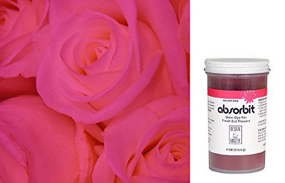 Absorbit Stem Dye for Fresh Cut Flowers Matte Finish Systemic (Hot Pink
