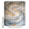 thumbnail image 1 of Abstact Marble Texture Shower Curtain Set ，Waterproof Fabric Shower Curtains Grey Brown Gold Gradient Art Shower Curtains for Bathroom,Bathroom Decor 54x"78", 1 of 6