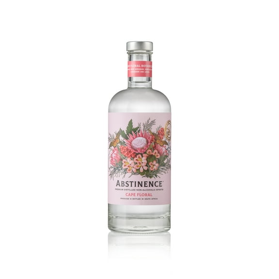 Abstinence Spirits Cape Floral - Award Winning Non Alcoholic Spirit for Zero Proof Drinks and Mocktails, Small Batch Distilled, Sugar-Free, Calorie-Free - 25.4 fl oz / 750ml