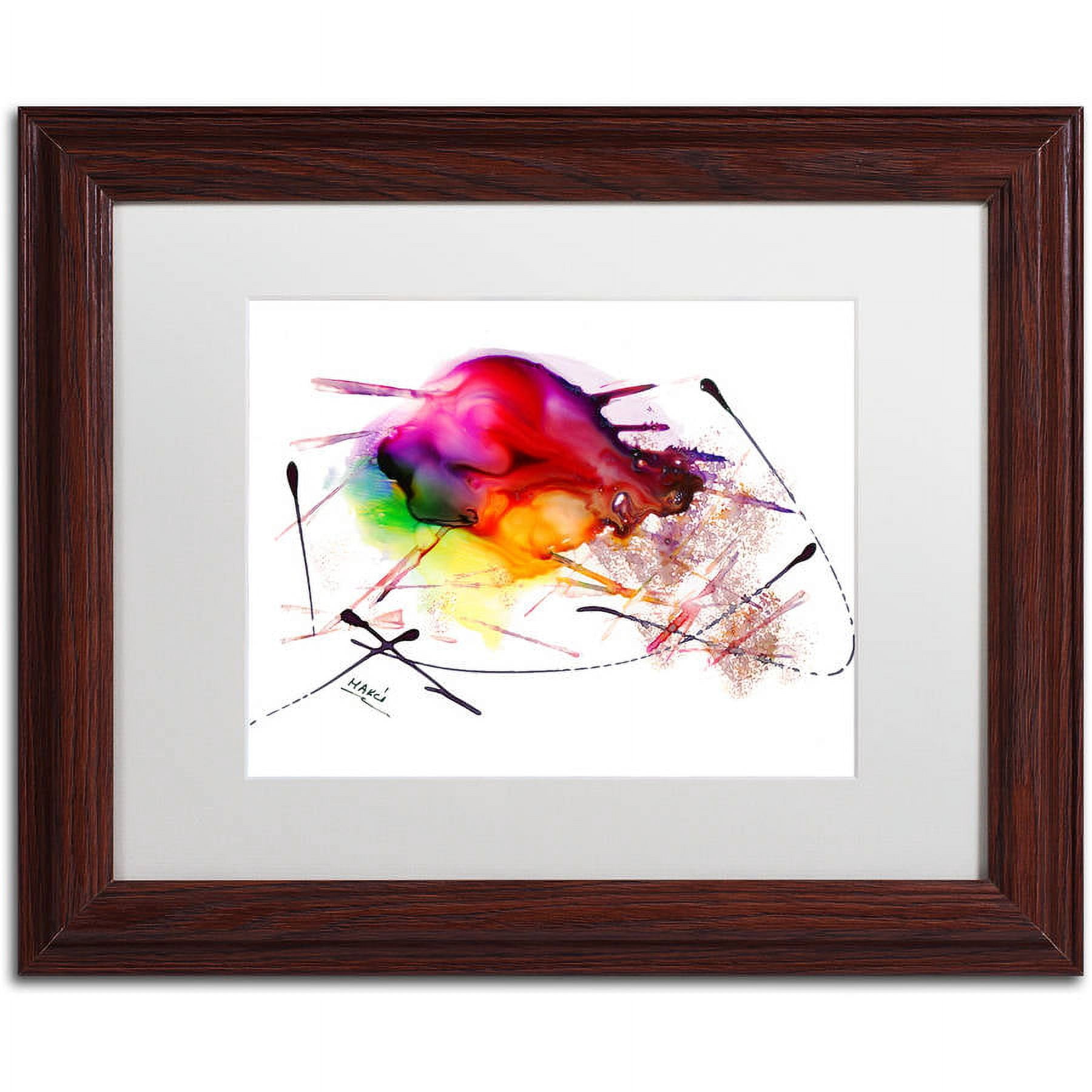 "Abstract 02" Canvas Art by Mako, White Matte, Wood Frame