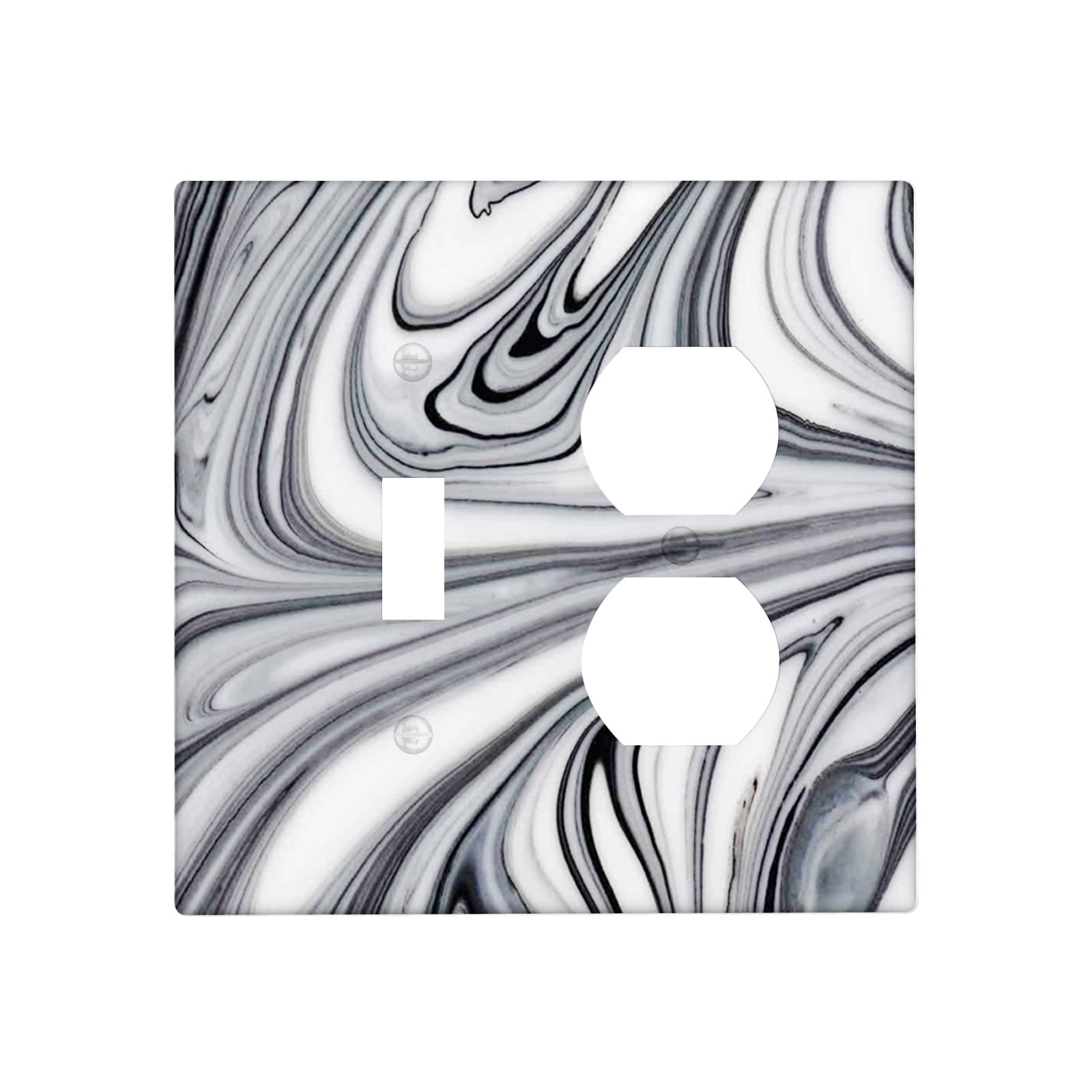 Abstract 2 Gang Combination Light Switch Cover Plate Decorative,Liquid