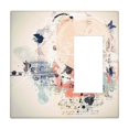 Abstract 2 Gang Wall Plate 1 Blank 1 Rocker Switch Plate Decorative