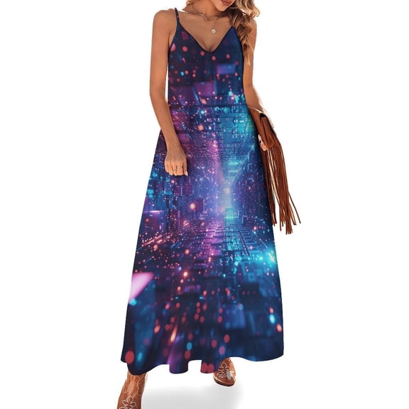 Abstract 3D Futuristic Geometric Plaid Fine Art Sleeveless Dress Summer Dress Woman 2025