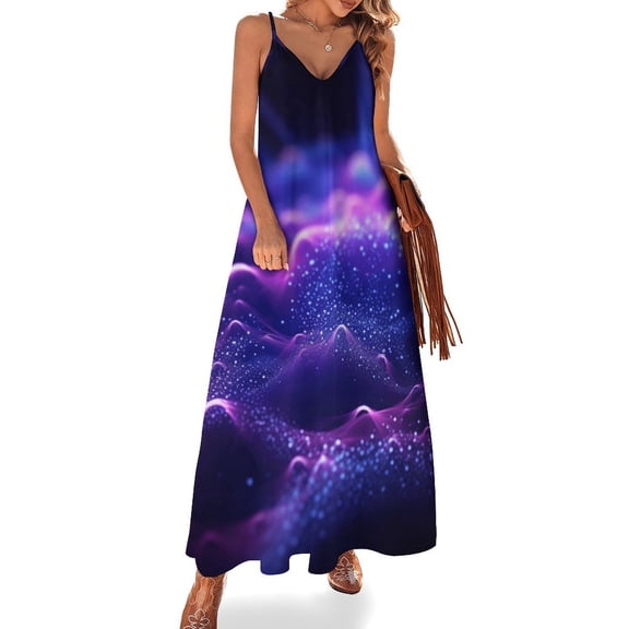 Abstract 3D Futuristic Geometric Plaid Sleeveless Dress Woman Fashion Long Dresses Women's Summer Suit Dress Summer 2025 Women