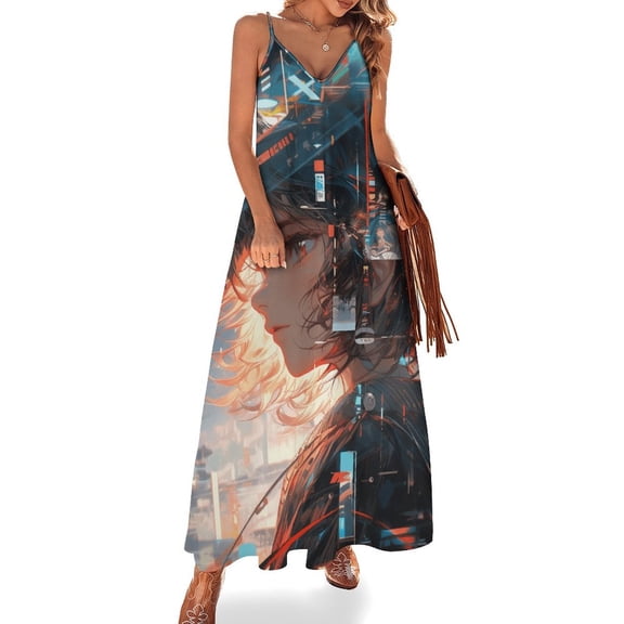 Abstract 3D Futuristic Geometric Plaid Sleeveless Dress Women's Luxury Party Dress Birthday Dresses for Women
