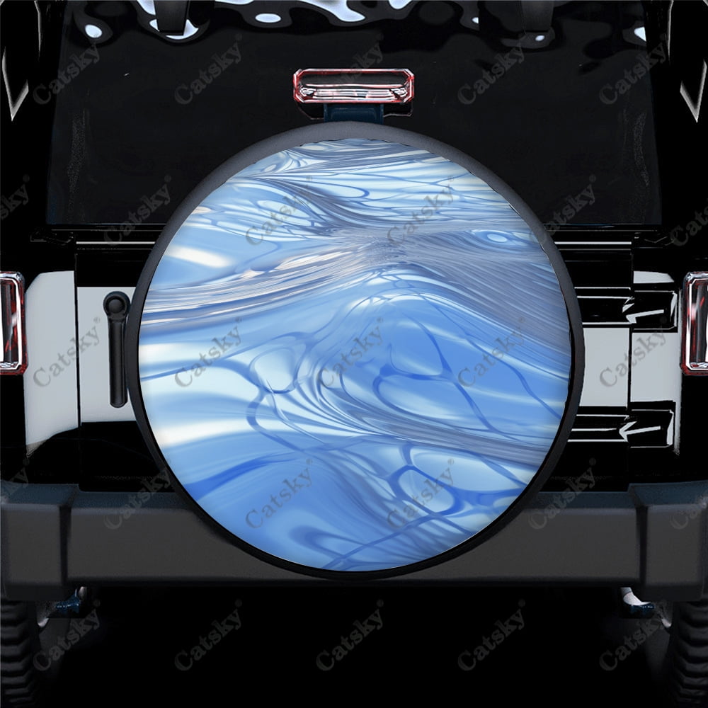 Abstract 3D Water Ripples Pattern Polyester Universal Spare Wheel Tire ...