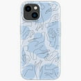 thumbnail image 1 of Abstract 80s Hand Model Gestures Pattern iPhone Soft Case-iPhone 14, 1 of 4