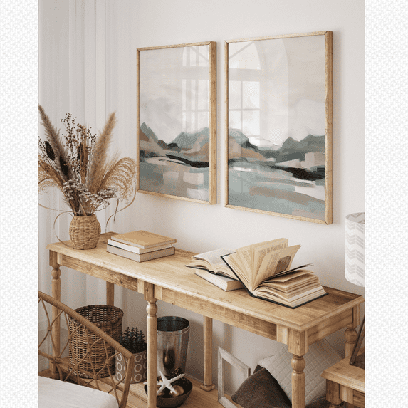 Abstract Acrylic Landscape Minimal Poster Set 2 Prints Set 2 , Poster ...