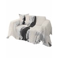 thumbnail image 1 of Abstract Aesthetic Sofa Couch Covers for Dog,Washable Sofa Throw Cover Single Slipcovers for Armchair with Tassels,Middle Century African Women Floral Couch Protector Towel Blanket Medium 71x91, 1 of 8