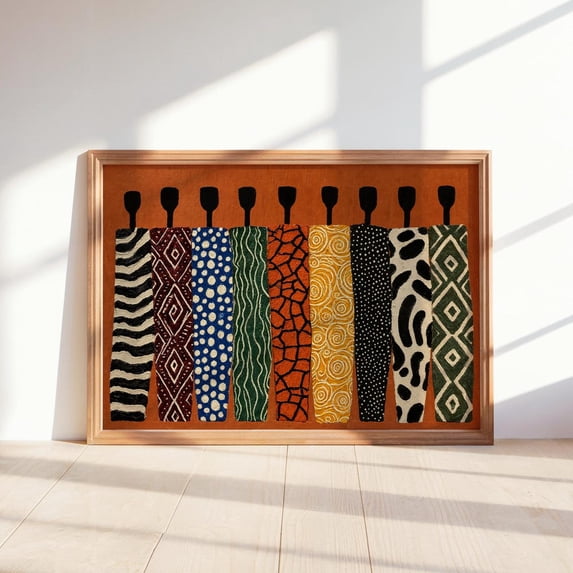 Abstract African Ethnic Tribal Figures Afrocentric Black People ...