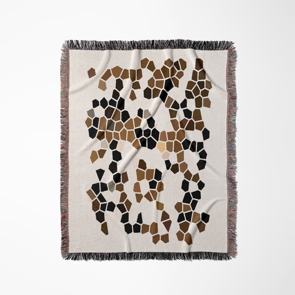 Abstract African Inspired Mosaic, Woven Blanket