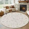 thumbnail image 1 of Abstract Airline Route Round Area Rug 8Ft Washable Large Circle Rugs for Living Room Dorm, Vintage Aircraft Arrows Non-Slip Carpet Floor Mats Indoor Outdoor Carpet Runner Aesthetic Home Decor, 1 of 8