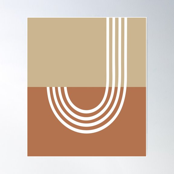 Abstract Alphabet J Poster Wall Art, Modern Wall Decor For Living Room Bedroom, 8x12 UNFRAMED