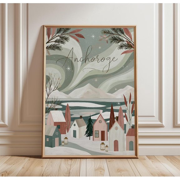 Abstract Anchorage Colorful Railway Art Modern Paper Print, Unframed Paper Print