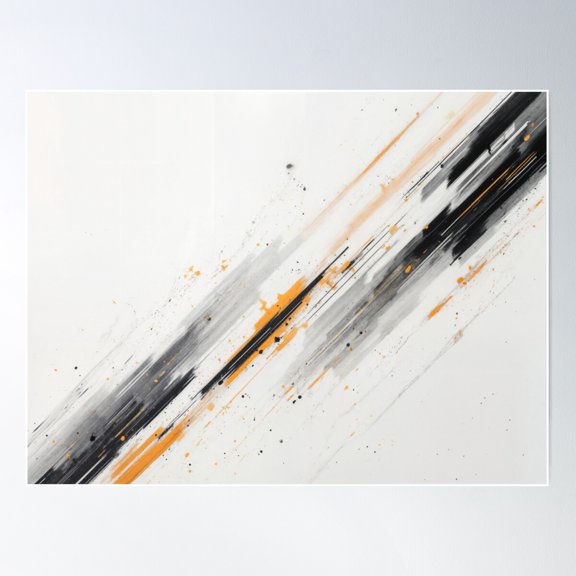 Abstract Angular Poster Wall Art, Modern Wall Decor For Living Room Bedroom, 24x36 UNFRAMED