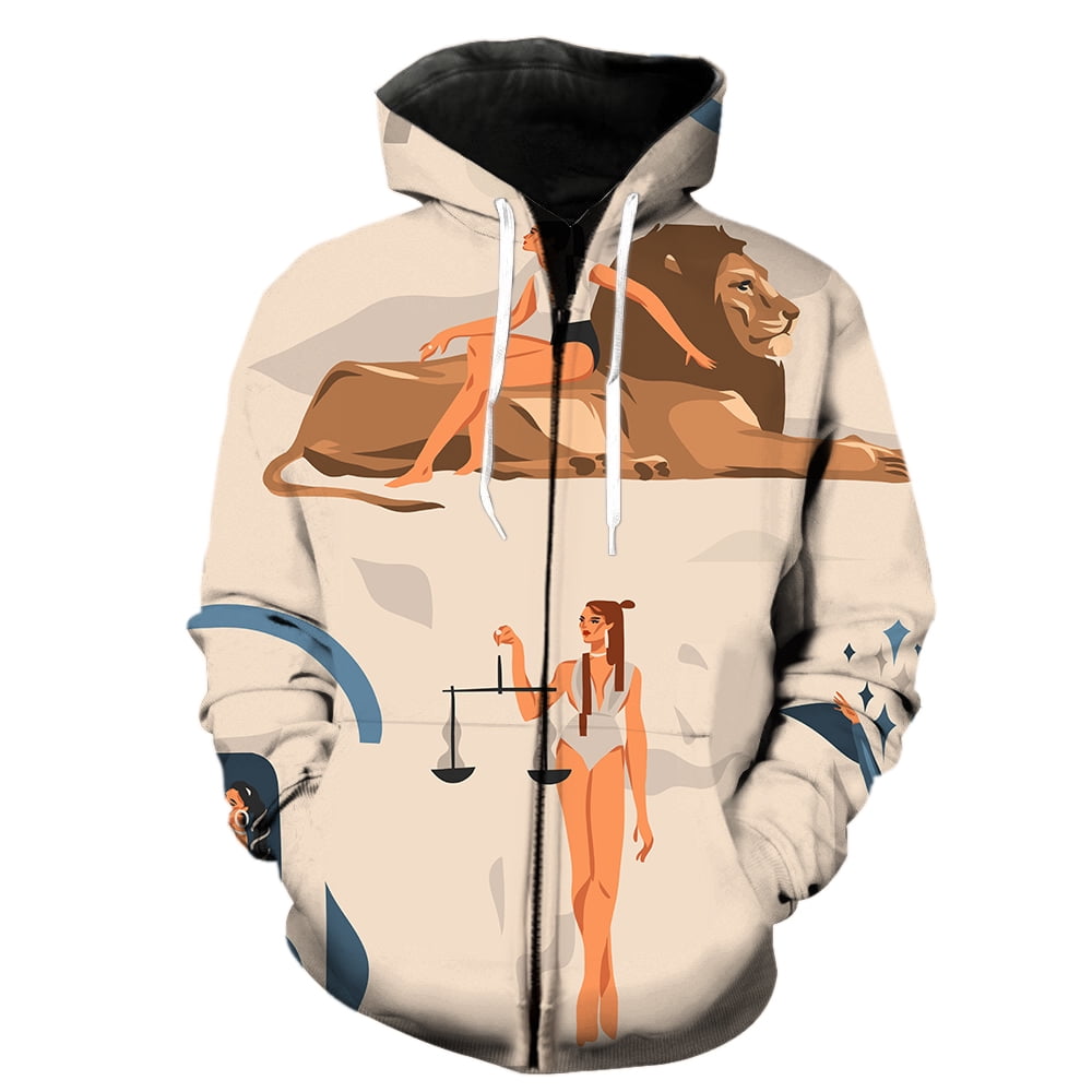 Abstract Animal Tiger Eyes Men's Zipper Hoodie Cool With Hood Jackets ...