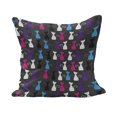 thumbnail image 1 of Abstract Animals Art Fluffy Throw Pillow Cushion Cover, Colorful Ornamental Kittens Drawings of Funny Silhouettes Cat Lover, Decorative Square Accent Pillow Case, 40" x 40", Multicolor, by Ambesonne, 1 of 5
