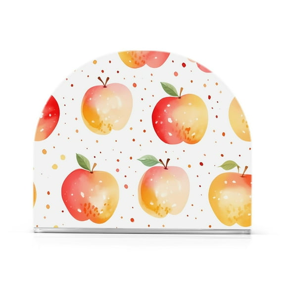 Abstract Apples with Dots Acrylic Napkin Holder Clear Paper Tissue Dispenser Kitchen Dining Room Bathroom Party Hotel
