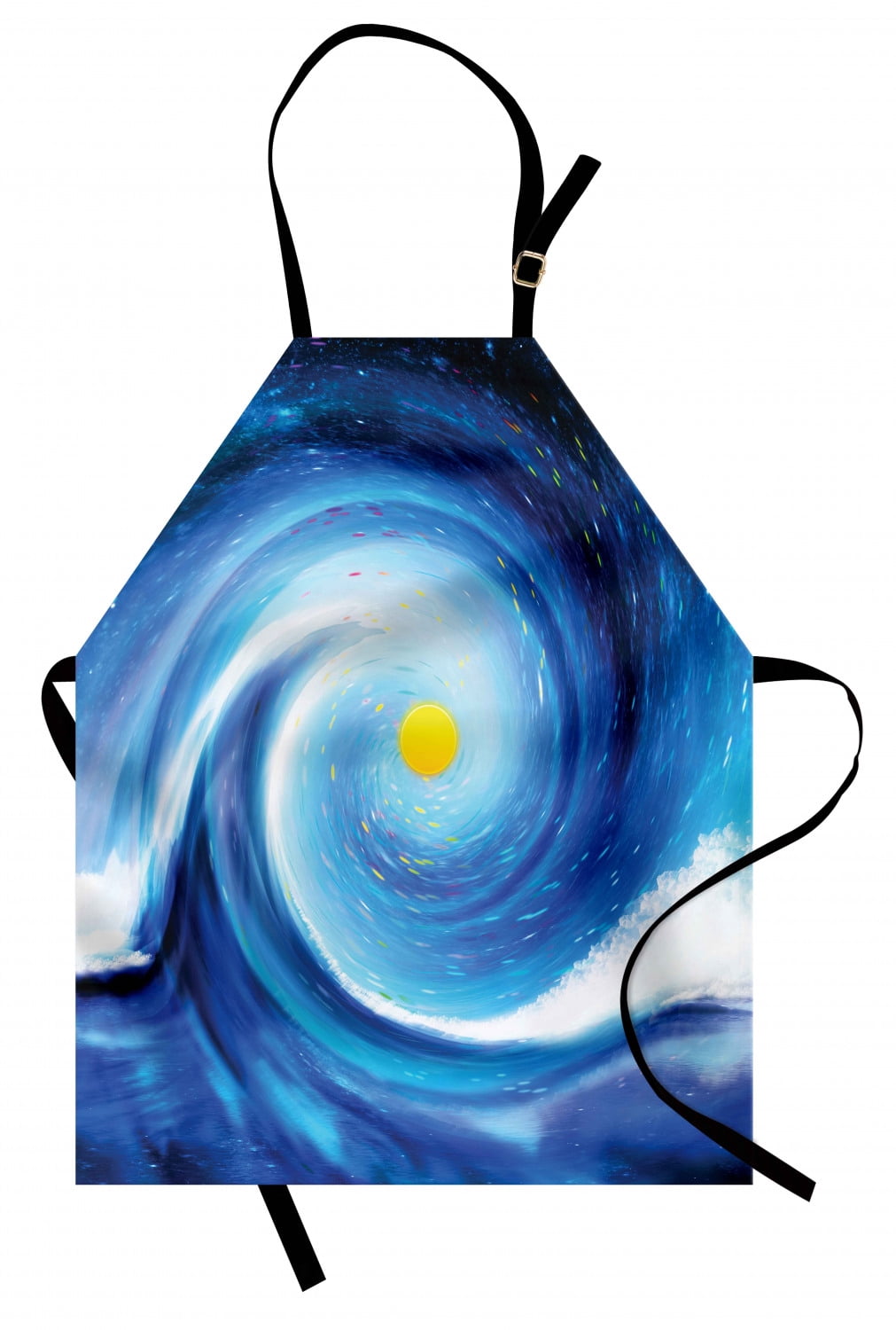 Abstract Apron Artistic Surfer Wavy like Design with little Vivid Point ...