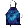 thumbnail image 1 of Abstract Apron Digital Made Psychedelic and Abstract Cosmic Rain with Blurry Background Print, Unisex Kitchen Bib Apron with Adjustable Neck for Cooking Baking Gardening, Blue Black, by Ambesonne, 1 of 3