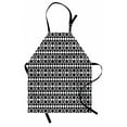 thumbnail image 1 of Abstract Apron Geometric Inspirations with Rhombuses and Triangle Shapes Monochrome Illustration, Unisex Kitchen Bib Apron with Adjustable Neck for Cooking Baking Gardening, Black White, by Ambesonne, 1 of 3
