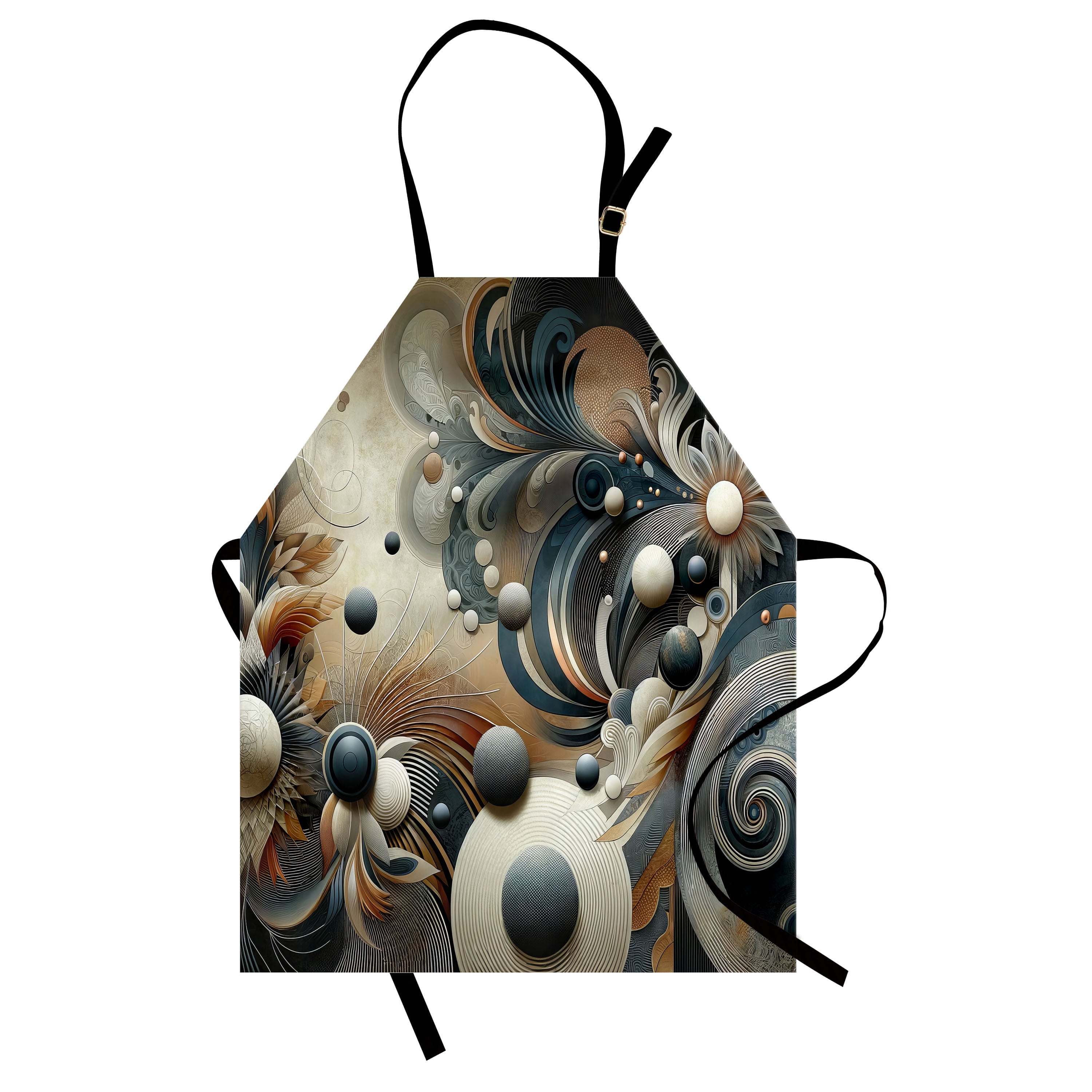 Abstract Apron, Surreal Swirling Posh Motifs and Circles Mystic ...