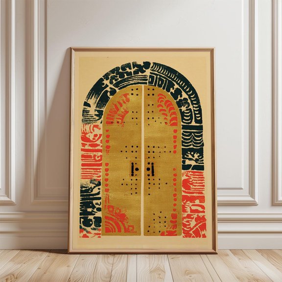 Abstract Arch Door Poster, Unframed Paper Poster 8x10in