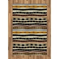 thumbnail image 1 of Abstract Area Rug, Ethnic Style Geometric Forms with Striped Pattern on Bold Earth Tones Print, Flat Woven Accent Rug for Living Room Bedroom Dining Room, 2.6' x 5', Orange Cream, by Ambesonne, 1 of 2