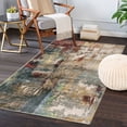 Abstract Area Rug Red/Multi 3' x 5' For Living Room Bedroom Entryway ...