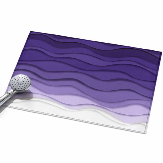 Abstract Area Rugs 2x3ft Purple Gradient Ocean Waves Sandy Beach Floor ...