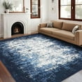 thumbnail image 1 of Abstract Area Rugs 9x12 Ultra-Soft Modern Indoor Carpet, Stain-Resistant Neutral Floor Cover, Non-Slip Distressed Throw Rug, Easy Cleaning, Perfect for Living Room, Office, Blue, 1 of 7