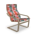 thumbnail image 1 of Abstract Armchair Pad and Slipcover, Geometric Coral Tone Circles with Traditional Japanese Style Effects and Stripes, 1 Piece Soft Cushion Replacement with Removable Cover, Multicolor, by Ambesonne, 1 of 1