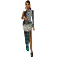 Abstract Art 1 Half Dleeve Split Dress clothes for women womens dress