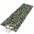 thumbnail image 1 of Abstract Art 2'x6' Runner Rug, Geometric Modern Art Orange Teal Washable Non-Slip Area Rugs for Hallway Kitchen Floor Bedroom Entryway, Laundry Carpet Decoration Indoor Mat, 1 of 9