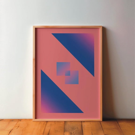 Abstract Art #22 – Poster, Picture, Mid Century, Art Deco, Retro, Modern Art Print, Art A4 Minimalist Illustration Wall Art, Modern Wall Decor, 8x12 UNFRAMED